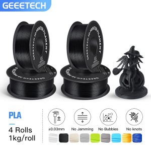 Geeetech PLA Black 4 Rolls , 1.75mm 1kg Per Roll