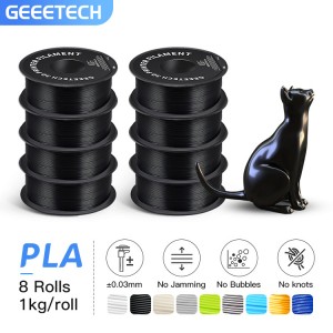 Geeetech PLA Black 8 Rolls, 1.75mm 1kg per roll