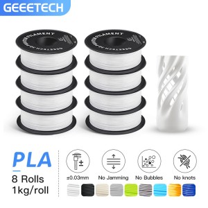 Geeetech PLA White 8 Rolls, 1.75mm 1kg Per Roll