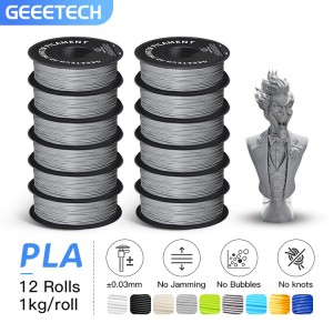 Geeetech PLA Grey 12 Rolls 1.75mm 1kg per roll
