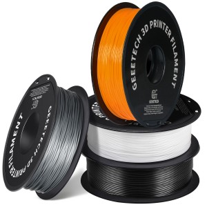 Geeetech PLA Black + White + Orange + Silver,1.75mm 1kg Per Roll