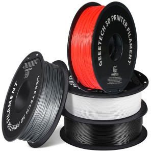 Geeetech PLA Black + White + Silver + Red,1.75mm 1kg Per Roll