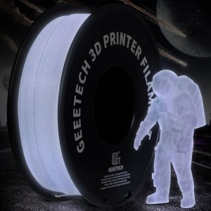 Geeetech Luminous White pla 1.75mm 1kg, glow in the dark Pla filament