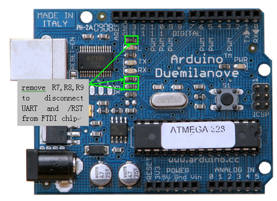 connect to Arduino Duemilanove/Diecimila